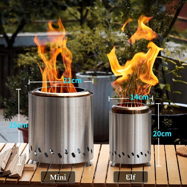 PANDAHOMEの2次燃焼ストーブの高い熱量と各製品の寸法