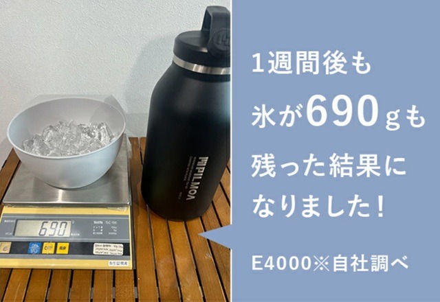 4LタイプE4000の1週間後の保冷性能