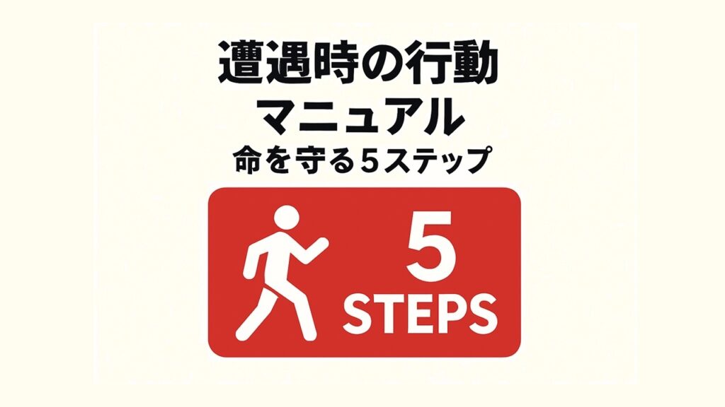 遭遇時の行動マニュアル:命を守る5ステップ