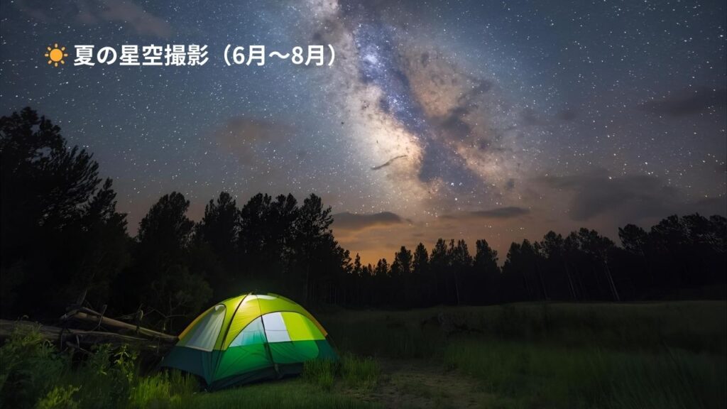 夏の星空撮影(6月〜8月)