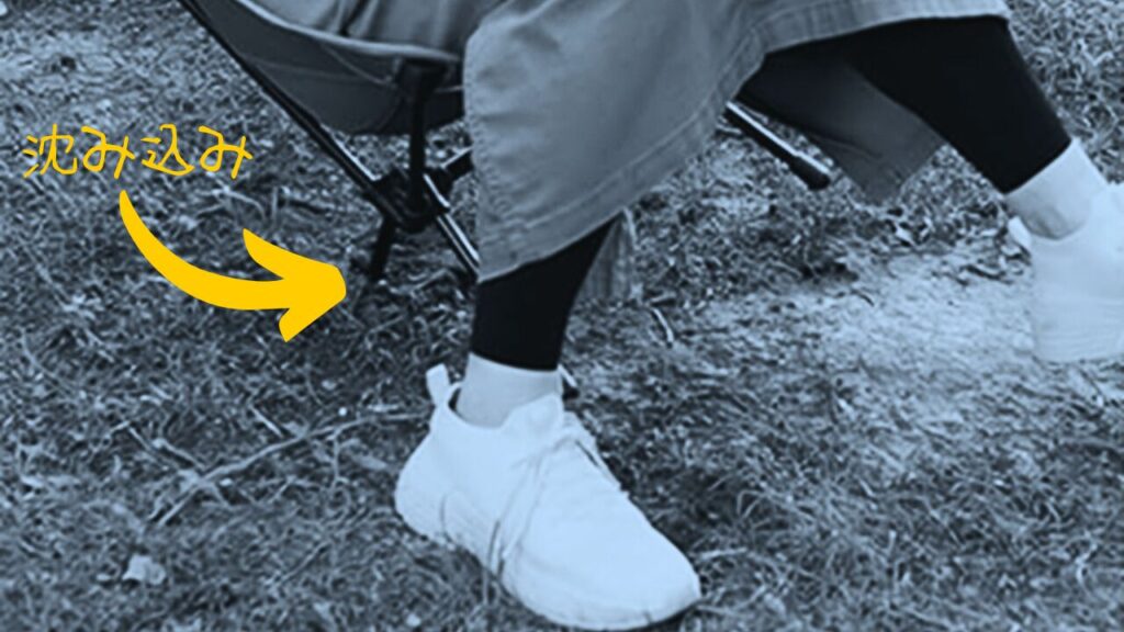 柔らかい地面で起こる「沈み込み・転倒」の原因とは