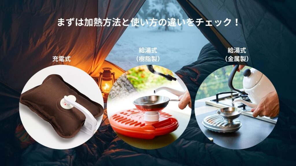まずは加熱方法と使い方の違いをチェック!