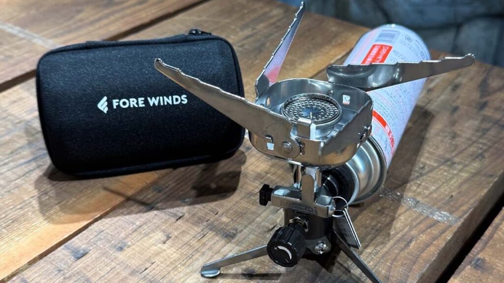 FORE WINDS アウトドアキャンプバーナーのキャンプでの使用画像