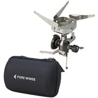 FORE WINDSのOUT DOOR CAMPバーナーと専用ケースの画像