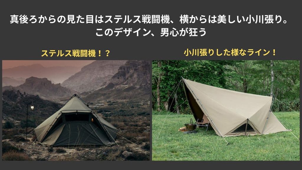見た目は真後ろからがステルス戦闘機、横からが美しい小川張りのようなラインのTIRO TC